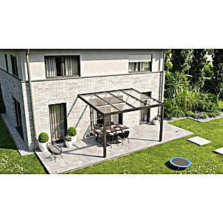 Thyssenkrupp Terrassenüberdachung Multi (L x T: 400 x 300 cm, Acrylglas, Anthrazitgrau, Transparent)