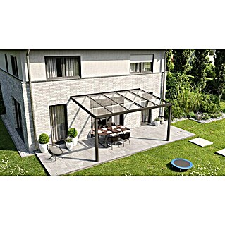 Thyssenkrupp Terrassenüberdachung Multi (L x T: 500 x 300 cm, Acrylglas, Anthrazitgrau, Transparent)