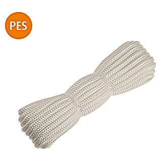 Stabilit Polyester-Seil (Ø x L: 6 mm x 10 m, 16-fach geflochten, Weiß)