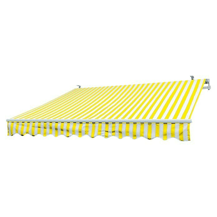 Sunfun Zglobna tenda (Žuto / bijelo, Širina: 3 m, Izvlačenje: 2 m)
