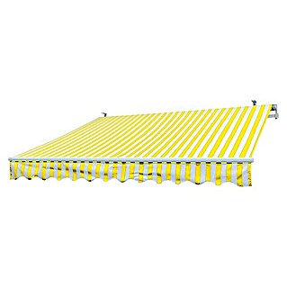 Sunfun Zglobna tenda (Žuto-bijele boje, Širina: 3 m, Izvlačenje: 2 m)