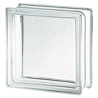 Bloque de vidrio Clear View (Claro, Estructura: Liso, Cuadrado)