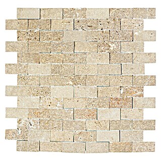 Mosaikfliese Brick Splitflace X3D 44248 (30,5 x 29 cm, Beige, Matt)