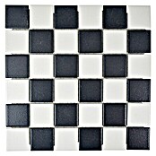 Mozaïektegel Quadrat Mix SAT 348 (29,8 x 29,8 cm, Zwart/Wit, Mat)