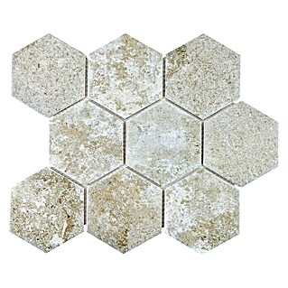 Mosaikfliese Hexagon CIM HX9 CU (25,6 x 29,55 cm, Grau, Matt)