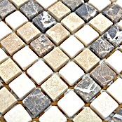 Mosaikfliese Quadrat Mix MOS 15/95 (30,5 x 30,5 cm, Braun/Beige, Matt)