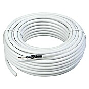 Schwaiger Koaksijalni kabel (50 m, Bijelo, 110 dB, Promjer: 7 mm)