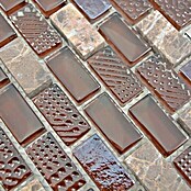 Mosaikfliese Brick Crystal Mix XCM B156 (30 x 28,5 cm, Braun, Glänzend)