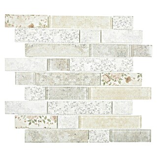 Mosaikfliese Brick Crystal Mix XCM BRV95 (30 x 30 cm, Rose gemischt, Matt)