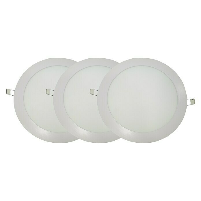 Led Hispania Pack downlights LED  (20 W, Color de luz: Blanco frío, Redondeada, 3 uds.)