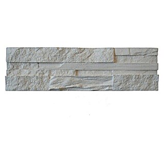 Verblendstein White Stone (39 x 11,2 cm, Weiß, Steinoptik)