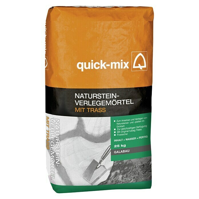 Quick-Mix Naturstein-Verlegemörtel (25 kg, Trass)