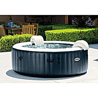 Intex Pure Spa Außen-Whirlpool 85 Bubble Massage (Ø x H: 216 x 71 cm, 1.098 l, Geeignet für: 6 Erwachsene, Navy)
