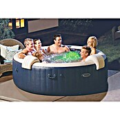 Intex Pure Spa Außen-Whirlpool 85 Bubble Massage (Ø x H: 216 x 71 cm, Kalkschutzsystem 10 W, Laminiertes Vinyl, Navy)