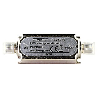 Schwaiger SAT-IF-kabelversterker SLV5060 531 (F-connector, Frequentie: 950 - 2.400 MHz, Spanningsbron: 500 mA)