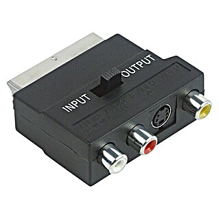 Schwaiger Video-AV-adapter IN/OUT (Scartstekker, Zwart)