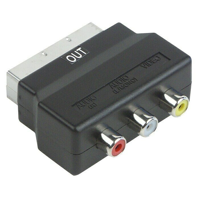 3x Cinch  Audio In/Out Ton für LCD/LED/Plasma Scart Adapter Stecker/Kupplung