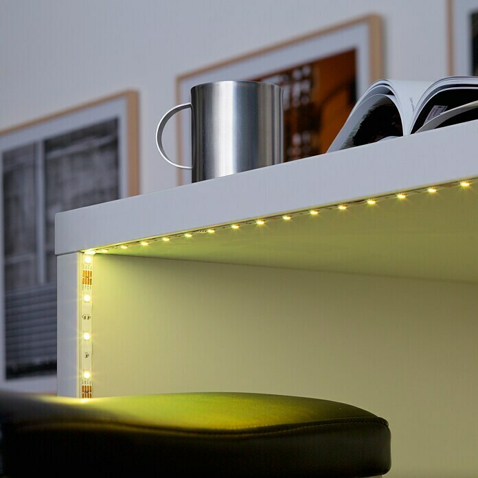 Küche Led-Lichtleiste Farbwechsel RGB Unterschrank Display 