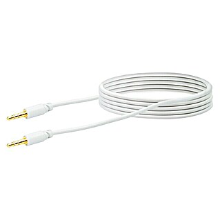 Schwaiger Audio-Kabel (2 x Klinkenstecker 3,5 mm, Vergoldete Kontakte, 1,5 m, Weiß)