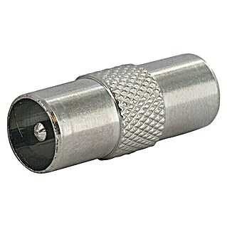 Schwaiger Coax verbinder (IEC-stekker, 25 mm, Metaal vernikkeld)