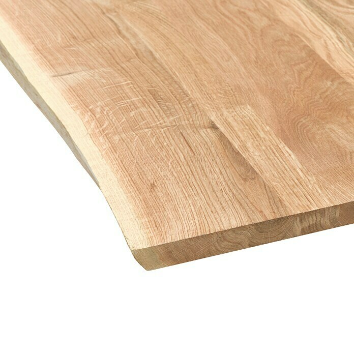 Tischplatte mit Waldkante (Eiche, 200 x 80 x 2,6 cm) | BAUHAUS
