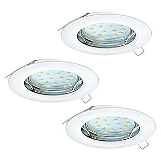 Eglo Set ugradbenih LED svjetiljki (9 W, Bijele boje, 3 Kom., Topla bijela)