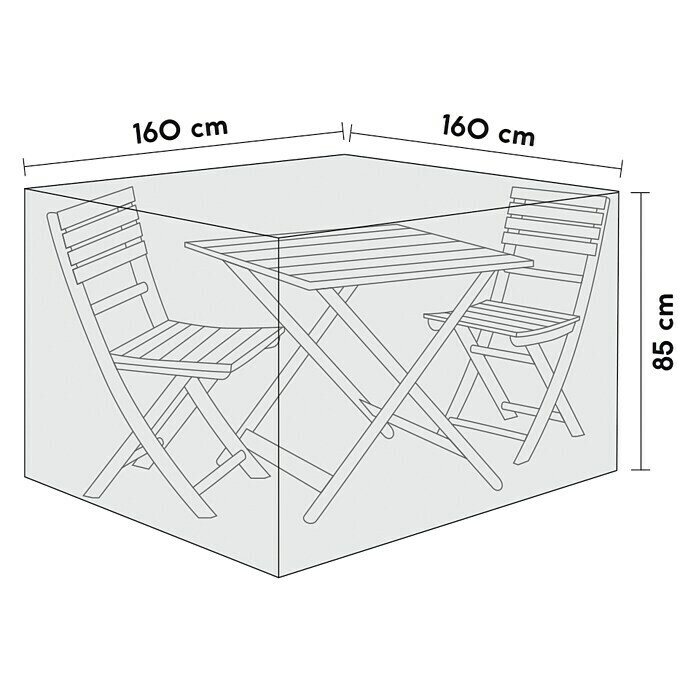 Sensum Komplet zaštitnog pokrova za balkon (160 x 160 x 85 cm, Poliester)