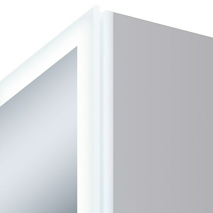 LED-Spiegelschrank Aluminio Star (B x H: 80 x 70 cm, Mit Beleuchtung, Aluminium)