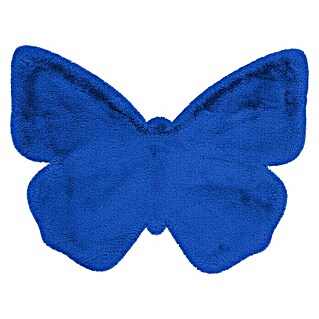 Kayoom Kids Deko-Kunstfell Schmetterling (Blau, 90 x 70 cm, 100 % Polyester)