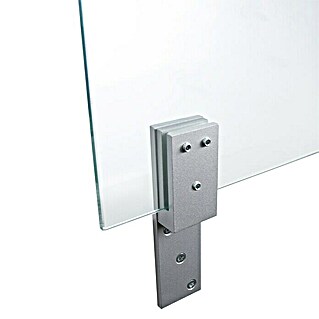 Room Plaza Thekenhalter (150 x 40 mm, Silber, Passend für: Room Plaza Hygieneschutzglas)