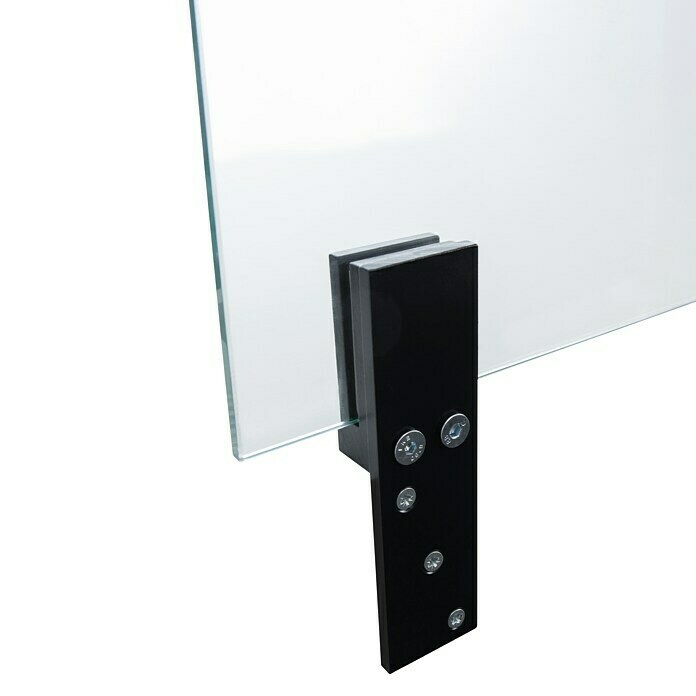 Room Plaza Thekenhalter (150 x 40 mm, Schwarz, Passend für: Room Plaza Hygieneschutzglas)