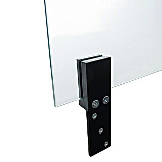 Room Plaza Thekenhalter (150 x 40 mm, Schwarz, Passend für: Room Plaza Hygieneschutzglas)