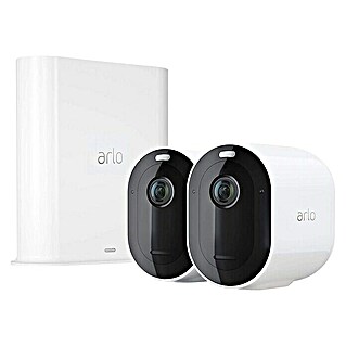 Arlo Überwachungskamera-Set Pro 3 (Weiß, 1.080 Pixel (Full HD), Erfassungswinkel: 160 °, Mit 2 Kameras)