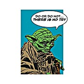 Komar Star Wars Wandbild Comic Quote Yoda (50 x 70 cm, Vlies)