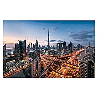 Komar Stefan Hefele Edition 2 Fototapete Lights of Dubai (9 -tlg., B x H: 450 x 280 cm, Vlies)