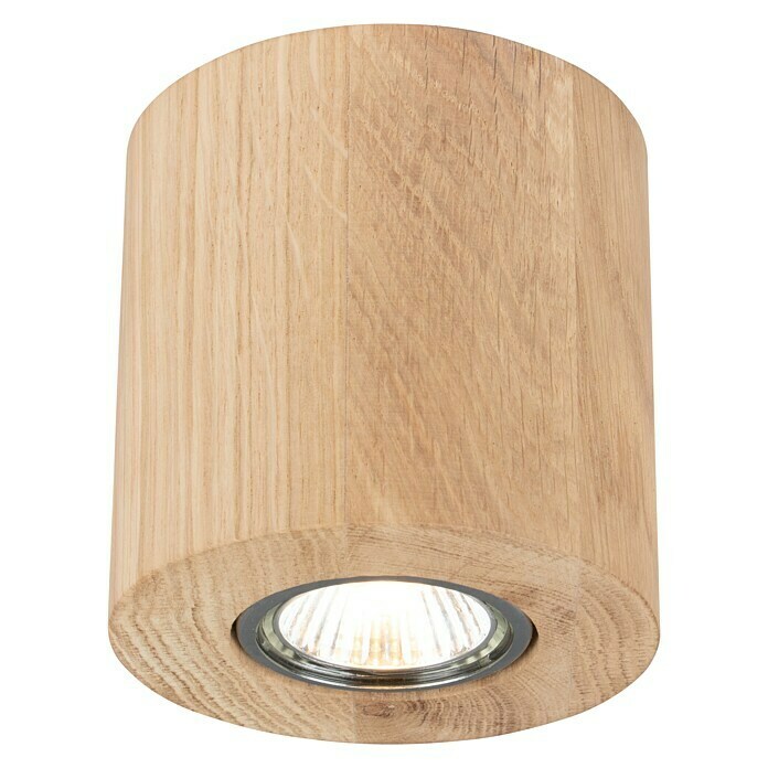 Spotlight LED-Deckenleuchte rund (5 W, Eiche, Ø x H: 10 x 10 cm)