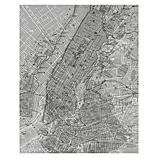 Komar Pure Fototapete NYC Map (2 -tlg., B x H: 200 x 250 cm, Vlies)