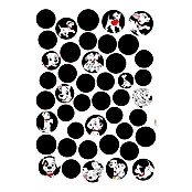 Komar Disney Edition 4 Dekosticker 101 Dalmatiner Dots (44-tlg., Schwarz/Weiß/Rot)