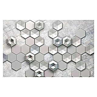 Komar Infinity Fototapete Hexagon Concrete (4 -tlg., B x H: 400 x 250 cm, Vlies)