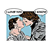 Komar Star Wars Wandbild Comic Quote Leia Han (40 x 30 cm, Vlies)