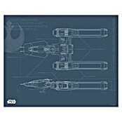 Komar Star Wars Wandbild EP9 Blueprint Y-Wing (40 x 30 cm, Vlies)