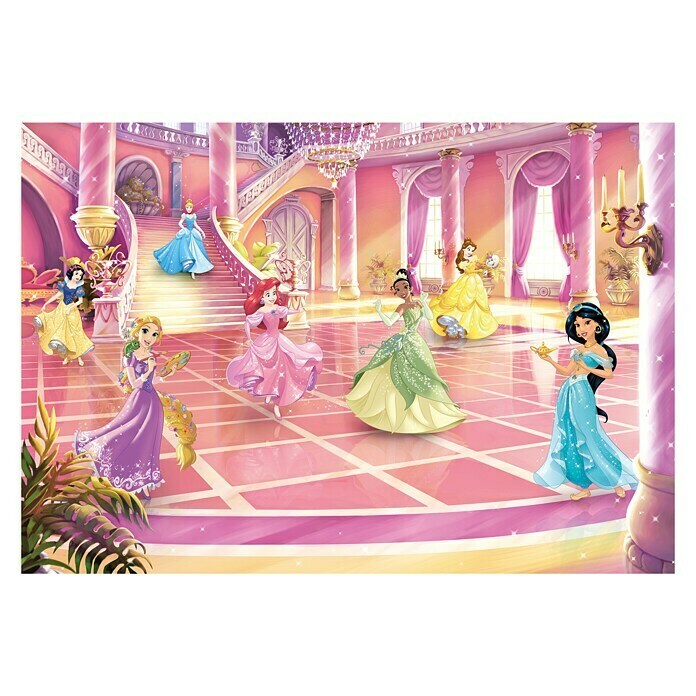 Komar Disney Edition 4 Fototapete Princess Glitzerparty (8-tlg., 368 x 254 cm, Papier)