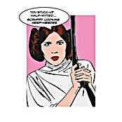 Komar Star Wars Wandbild Comic Quote Leia (50 x 70 cm, Vlies)