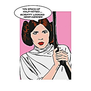 Komar Star Wars Poster Comic Quote Leia (Disney, B x H: 50 x 70 cm)