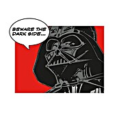 Komar Star Wars Wandbild Comic Quote Vader (40 x 30 cm, Vlies)