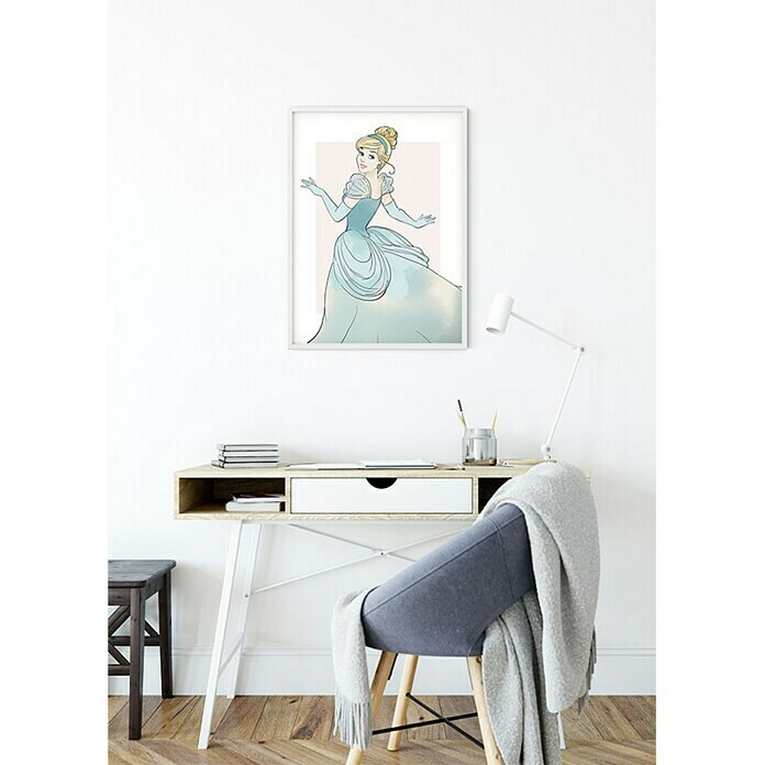 Komar Disney Edition 4 Wandbild Cinderella Beauty (40 x 50 cm, Vlies)