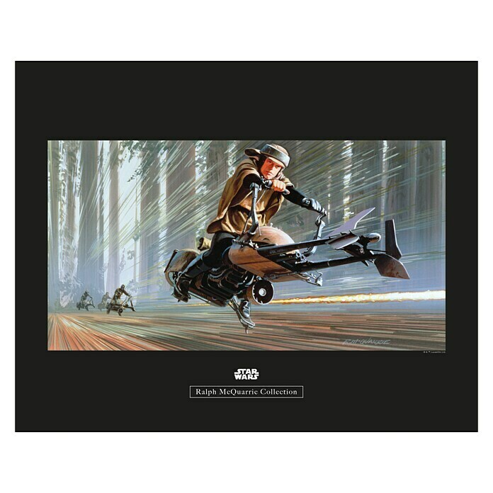 Komar Star Wars Wandbild RMQ Endor Speeder (70 x 50 cm, Vlies)