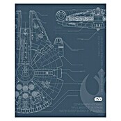 Komar Star Wars Wandbild Blueprint Falcon (30 x 40 cm, Vlies)