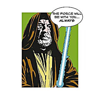 Komar Star Wars Poster Comic Quote Obi Wan (Star Wars, B x H: 40 x 50 cm)