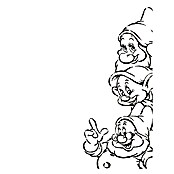 Komar Disney Edition 4 Wandbild Snow White Dwarves (30 x 40 cm, Vlies)